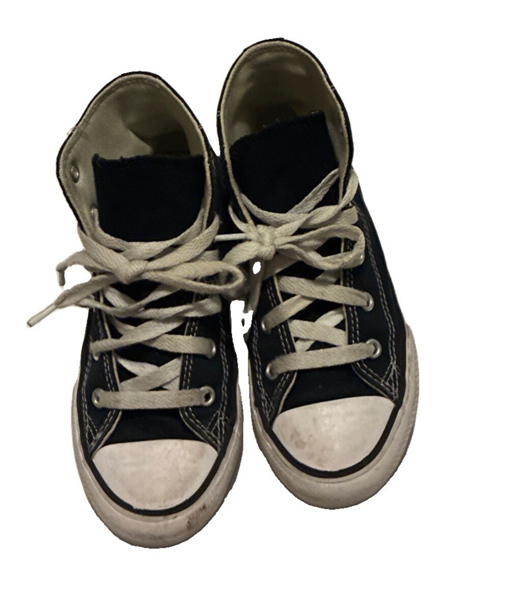 Converse All Star Chuck Taylor Classic High Top Sneakers Black Youth 13.5 Shoes
